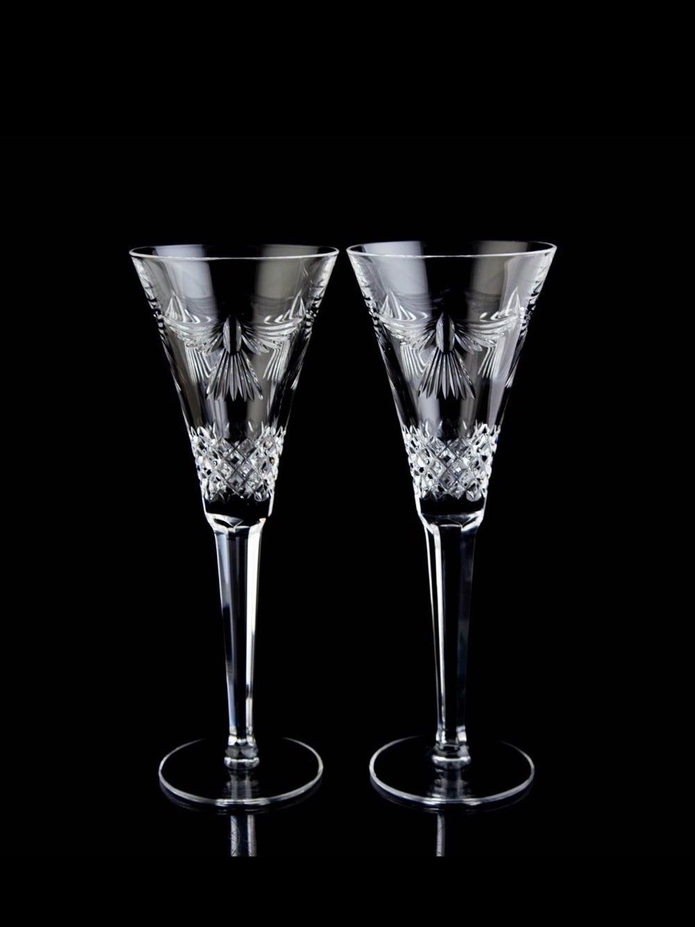 Waterford Crystal Millennium Series Champagne Flutes - Pair
